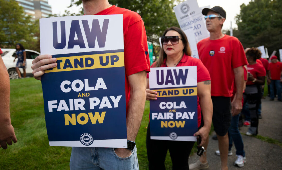 UAW Strikers Bring Picket Line Rally To Stellantis Headquarters In Auburn Hills