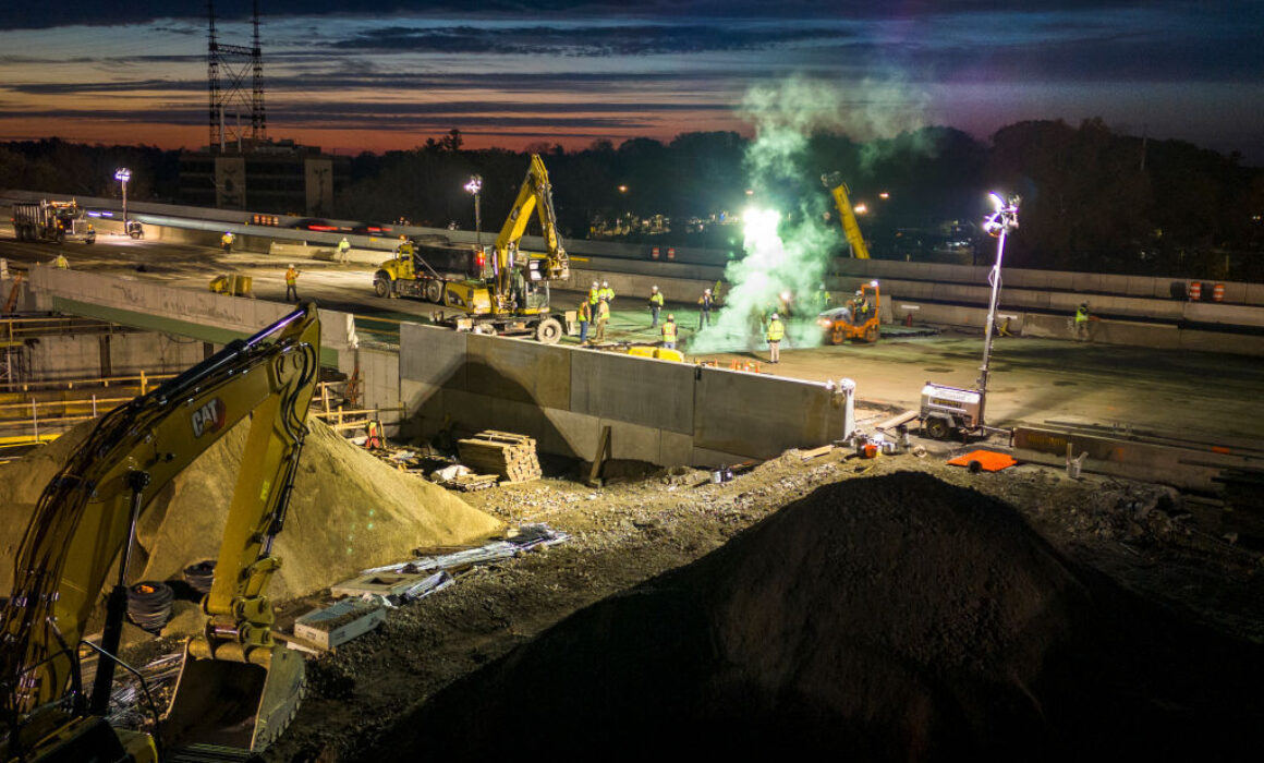 Construction site workers.